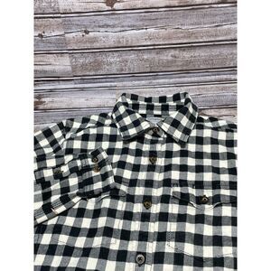 Carhartt Women's Long Sleeve Button‎ Down Black White Small